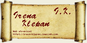 Irena Klepan vizit kartica